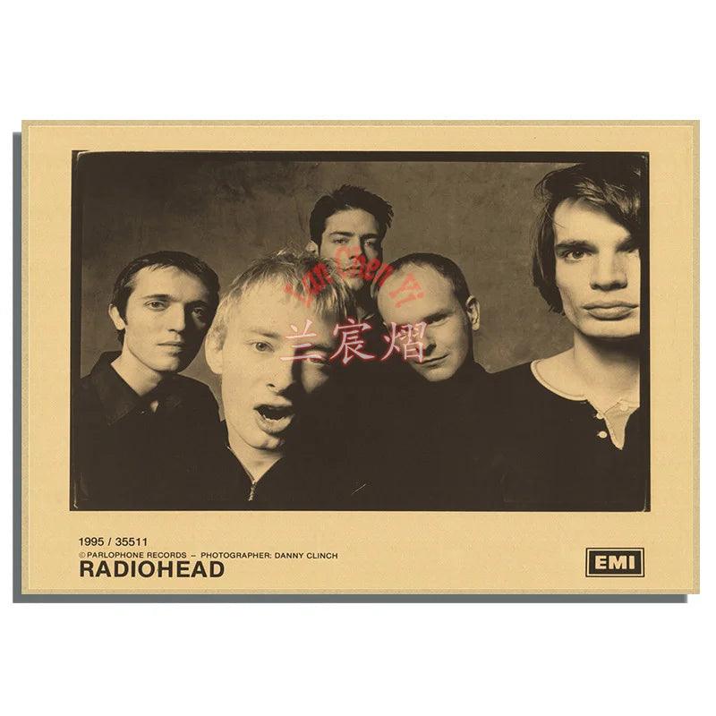 Radiohead Band Music Poster - Retro Art Deco Home Decor - Brand My Case