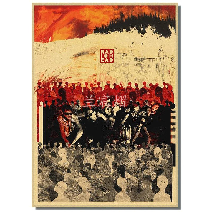 Radiohead Band Music Poster - Retro Art Deco Home Decor - Brand My Case