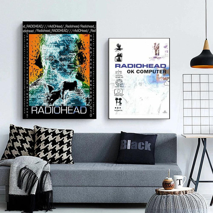 Radiohead 'OK Computer' Album Canvas Poster - Retro Rock Band Wall Art for Bedroom - Brand My Case