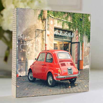 Red Fiat 5x5 Art Block - Brand My Case