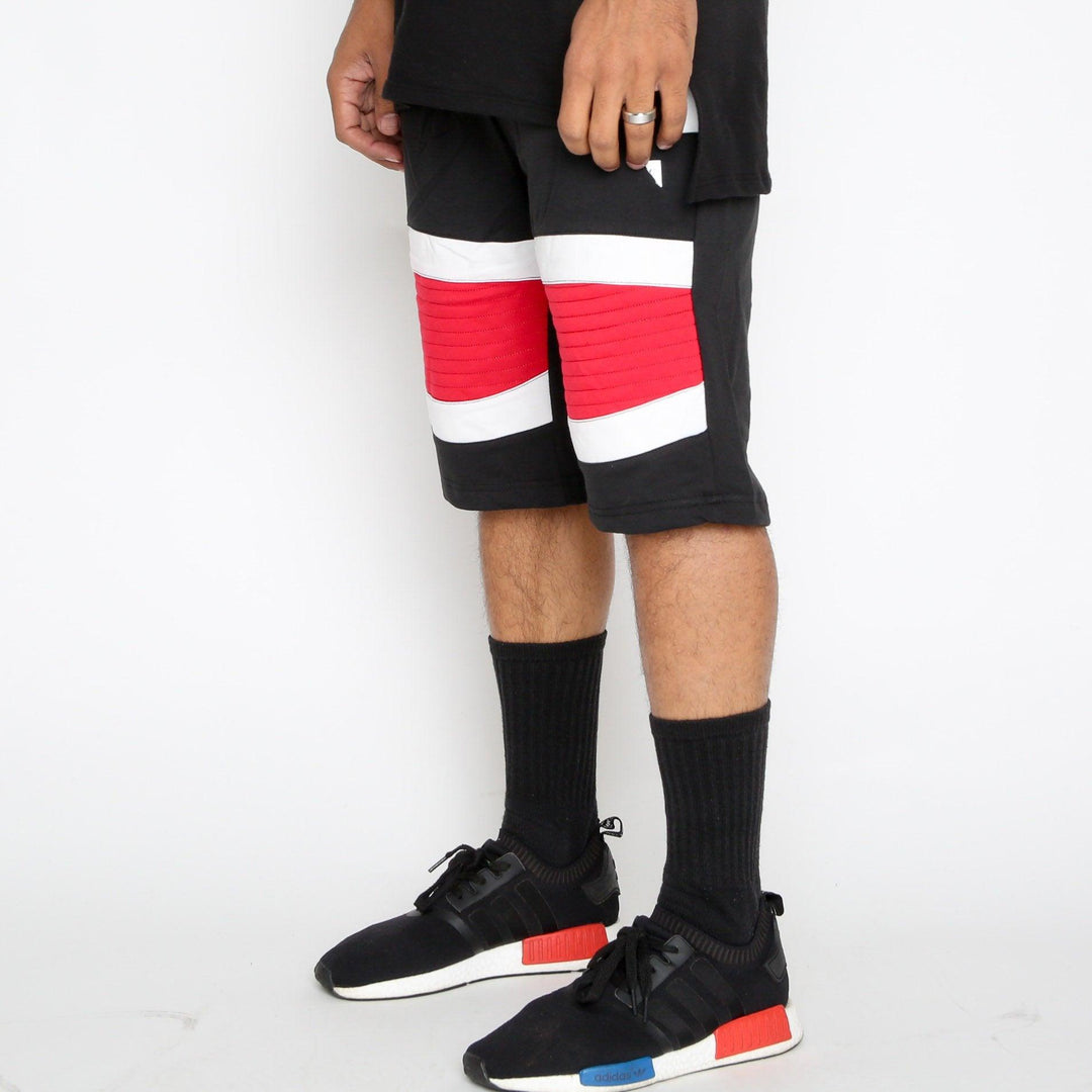 Red Stripe Moto Shorts - Brand My Case