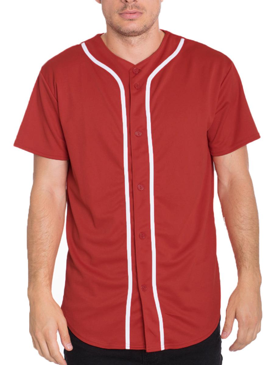 Red White Baseball Jersey Short Set - Brand My Case