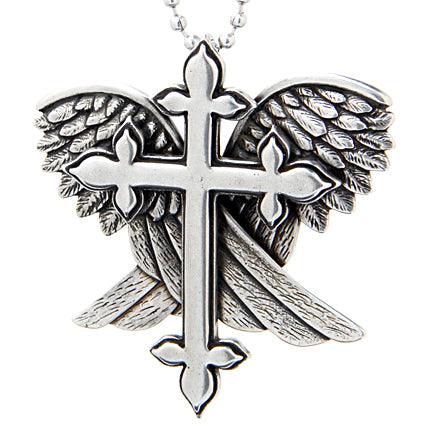 Redemption - Cross with Wings Necklace - Brand My Case