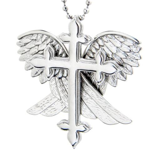 Redemption - Cross with Wings Necklace - Brand My Case