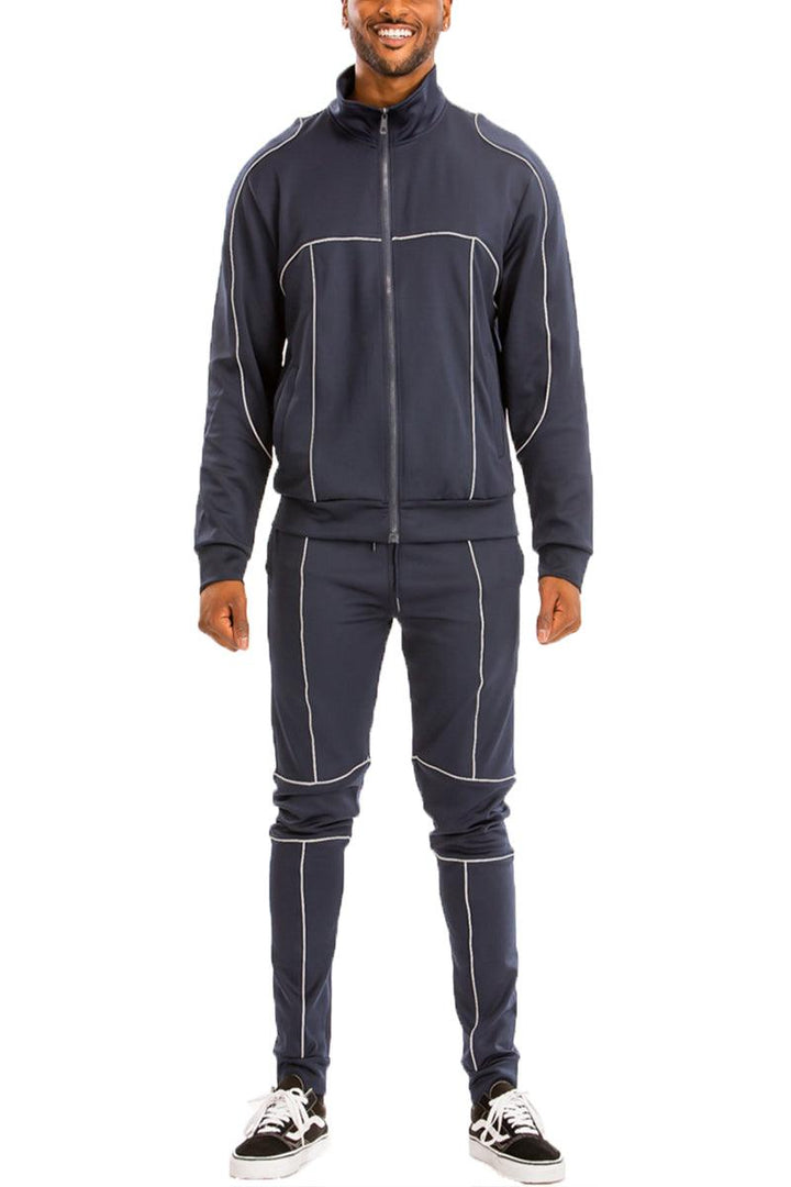 Reflective Piping Detailed Track Suit - Brand My Case