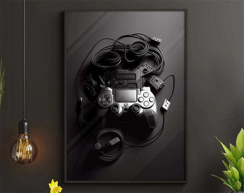 Retro Gaming Controller Poster - Pop Art Aesthetic Wall Decor - Player Room Decor - Brand My Case