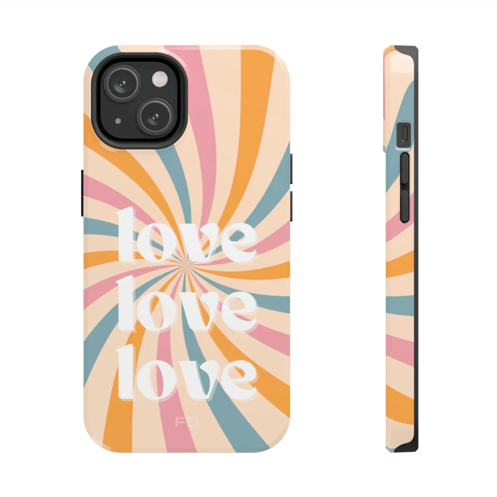 Retro Love Touch Case for iPhone with Wireless Charging - Brand My Case