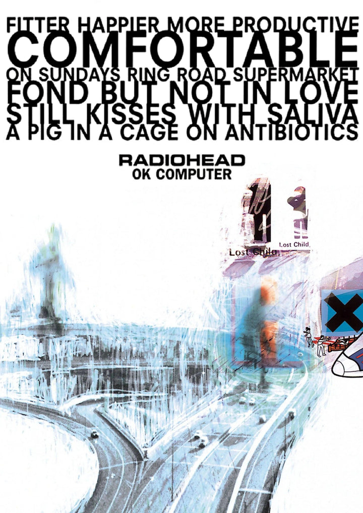 Retro Radiohead OK Computer Album Poster: Canvas Wall Art for Music Fans - Brand My Case