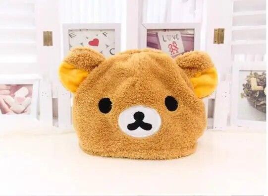 Rilakkuma cute Anime Plush toys bear Panda hat Headwear Keep warm soft Small Gift for girlfriend adult birthday present - Brand My Case