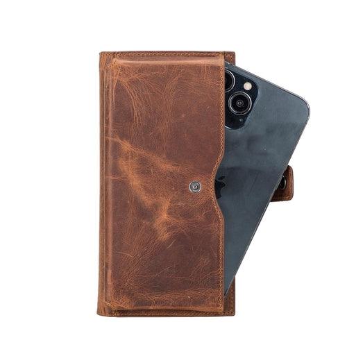 Riverton Women's Leather Wallet with Cell Phone Section - Brand My Case