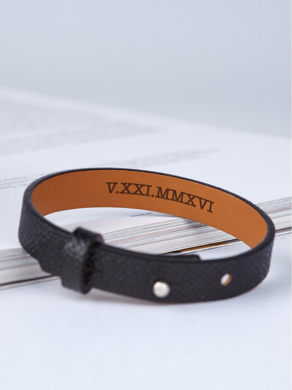 Roman Numerals Hidden Message Bracelets, Anniversary Gifts for Him - Brand My Case