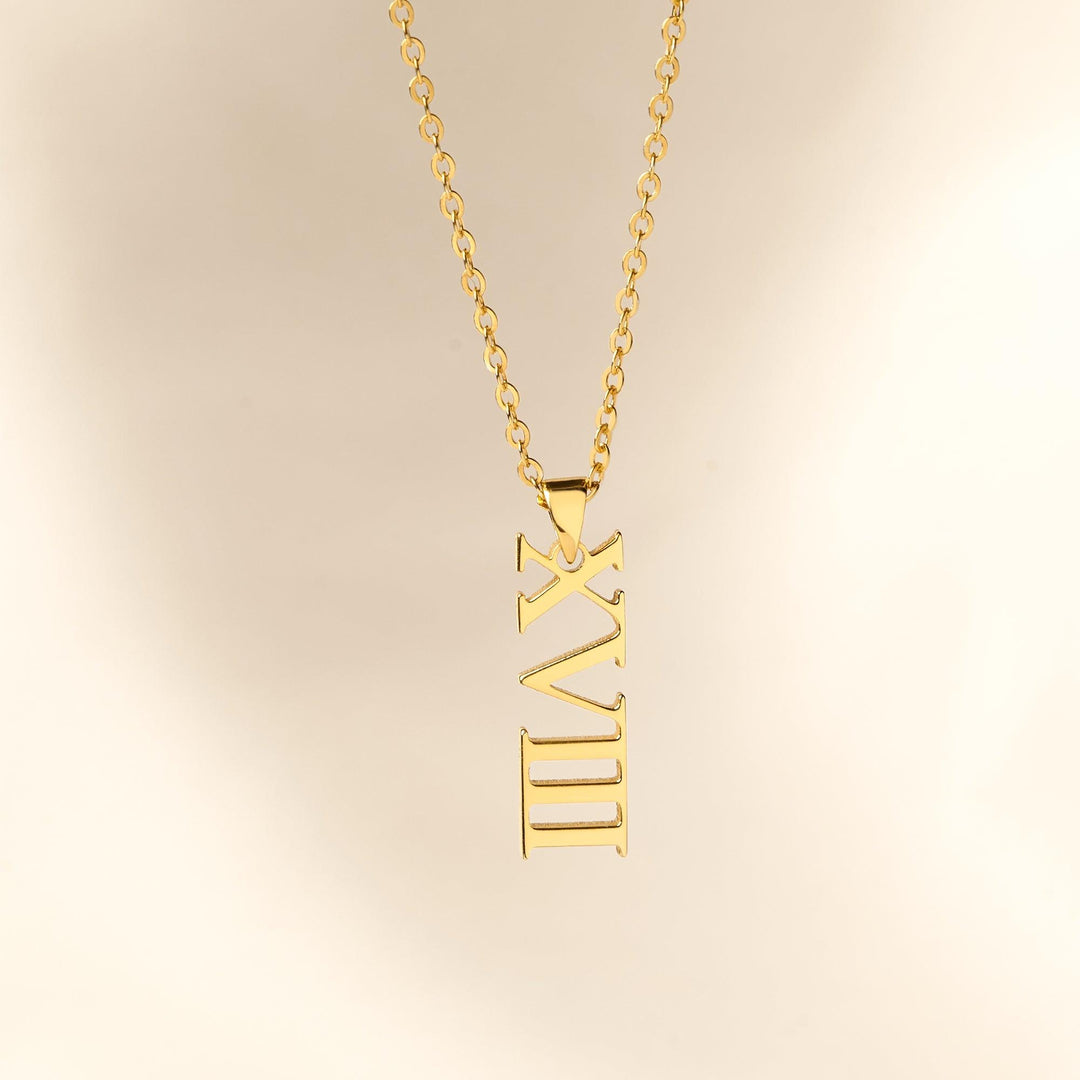 Roman Numerals Necklace, Birthday Gift For Her, Mom Birthday Gift - Brand My Case
