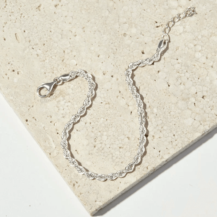 Rope Chain Bracelet, Rope Chain Silver, Layering Bracelet - Brand My Case