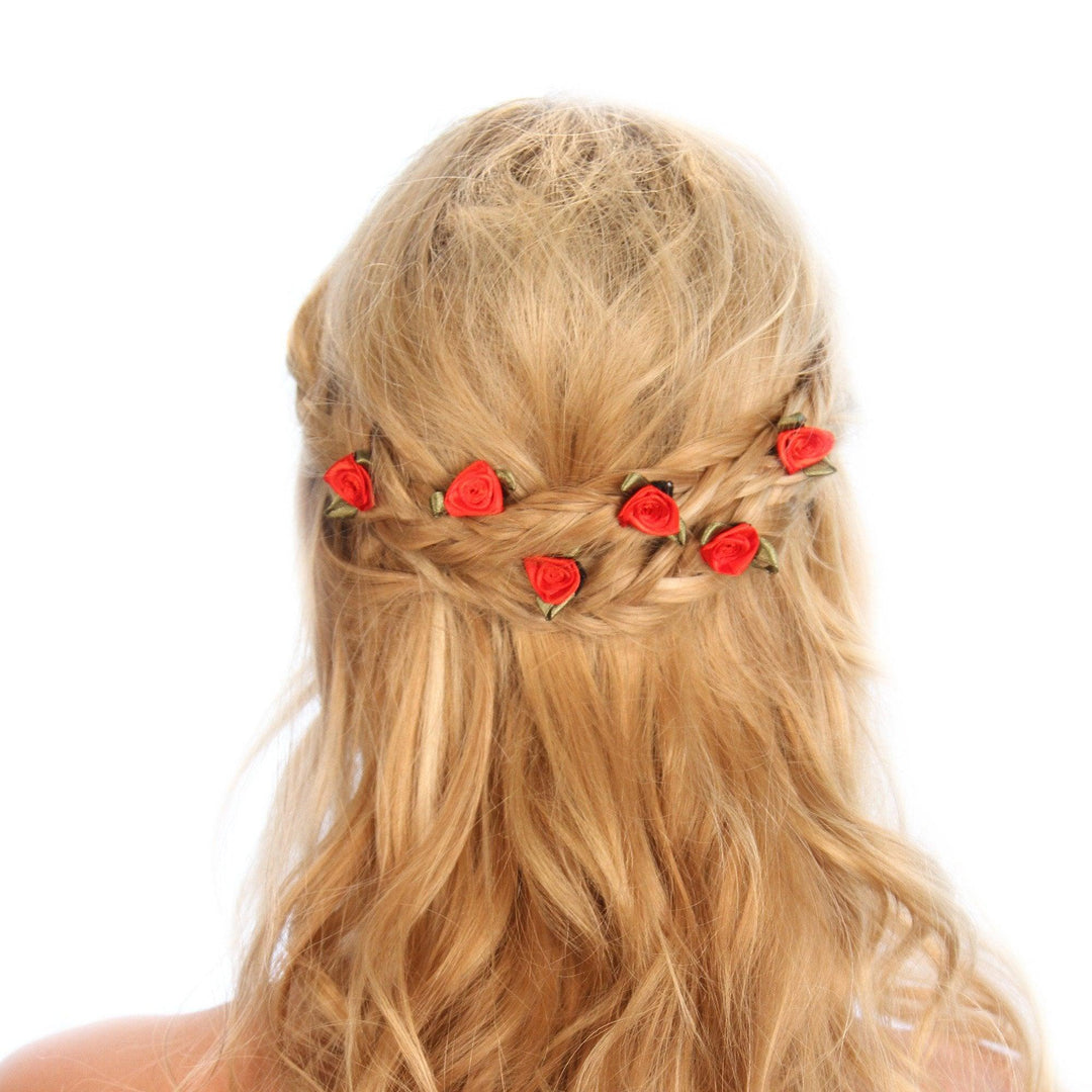 Rose Bud Hair Grips - Brand My Case