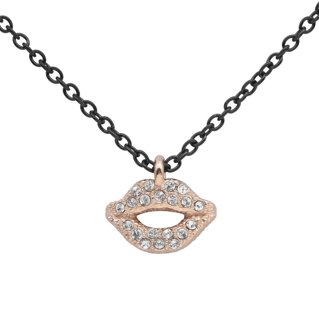 Rose Gold Lips Necklace - Brand My Case