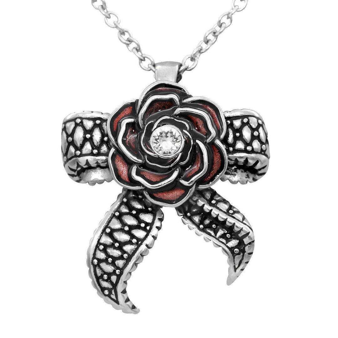 Rose Necklace with Tentacle Bow - Brand My Case