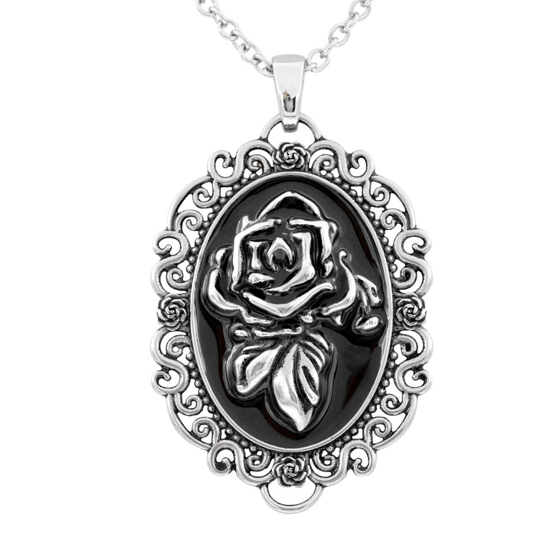 Rose Portrait Cameo Necklace - Brand My Case