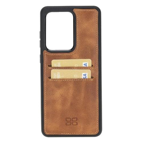 Samsung Galaxy S20 Series Leather flexiable Back Cover With Card - Brand My Case