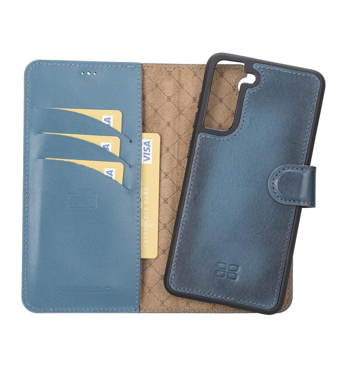 Samsung Galaxy S21 FE (Fan Edition) Detachble Leather Wallet Case - MW - Brand My Case