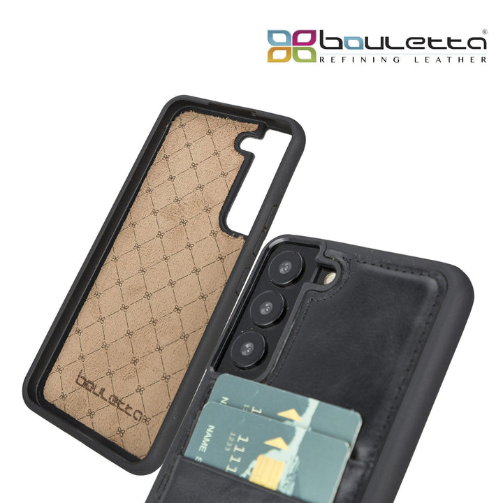 Samsung Galaxy S22 Series Genuine Leather Slim Back Cover Case with - Brand My Case