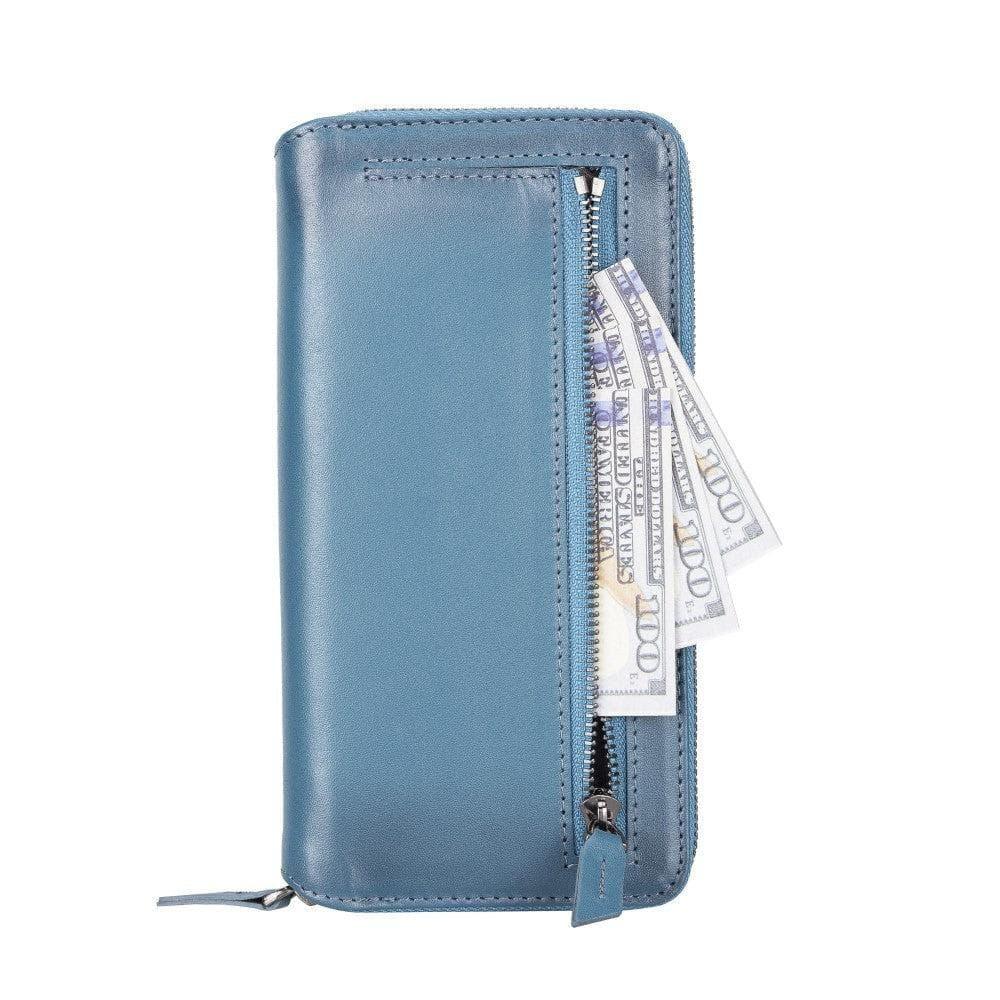 Samsung Galaxy S22 Series Zippered Leather Detachable Wallet Case - Brand My Case