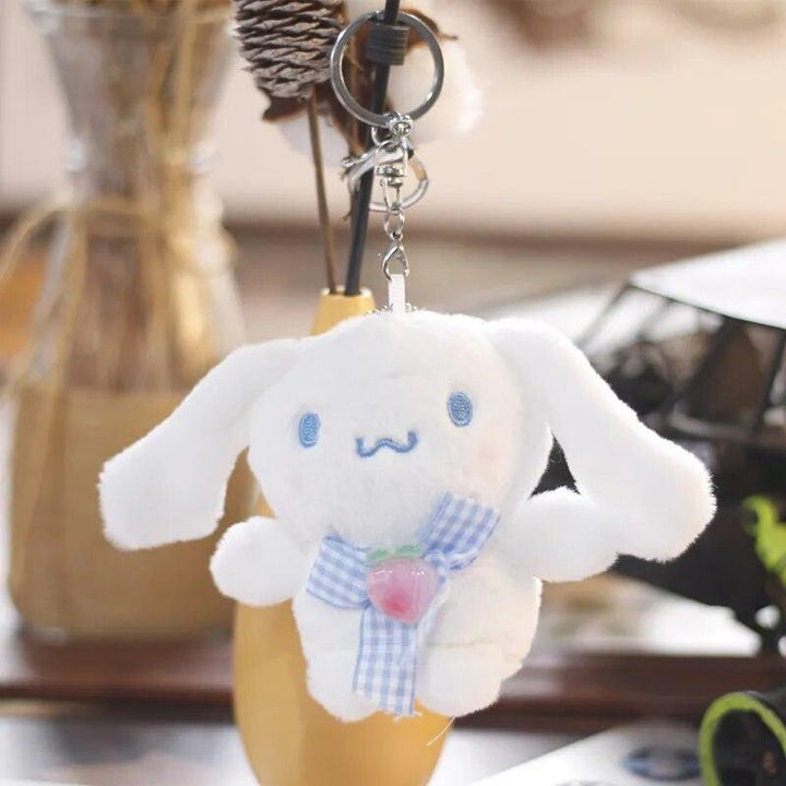 Sanrio 10cm Kuromi My Melody KT Cat PC Dog Hello Kitty Keychain Anime Plush Figure Pendant Accessories Cute Animals Toys - Brand My Case