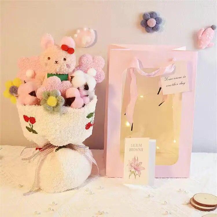 Sanrio Kawai Cinnamoroll Plush Dolls Cartoon Bouquet For Children Girlfriend Friend Creative Cute Anime Flower Graduation Gifts - Brand My Case