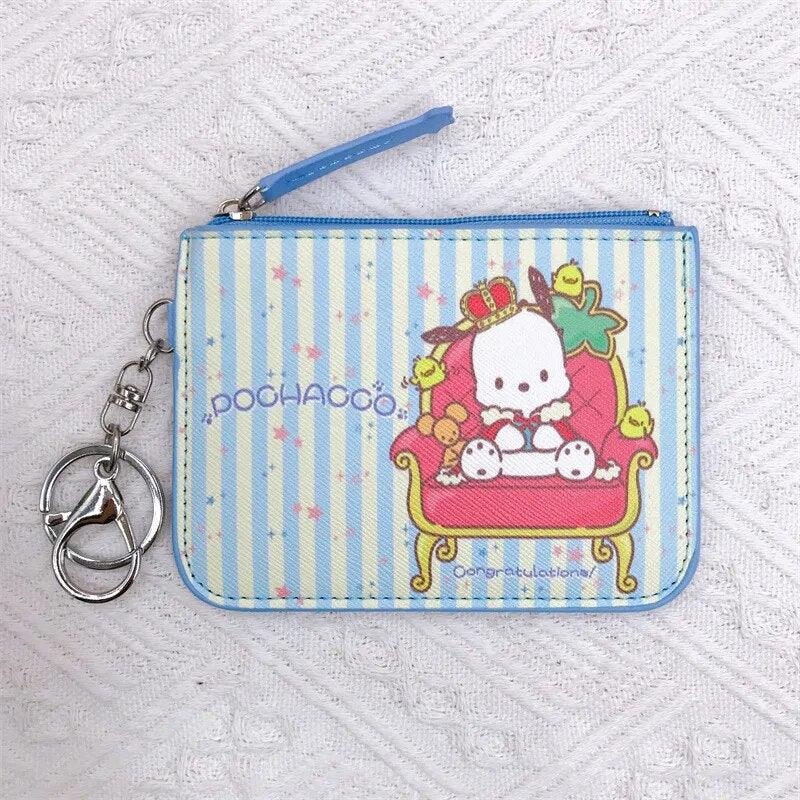 Sanrio Kawaii Hello Kitty Wallet Melody Kuromi Cinnamoroll Coin Purse Women Anime Children Pu Card Holder Girls Christmas Gifts - Brand My Case