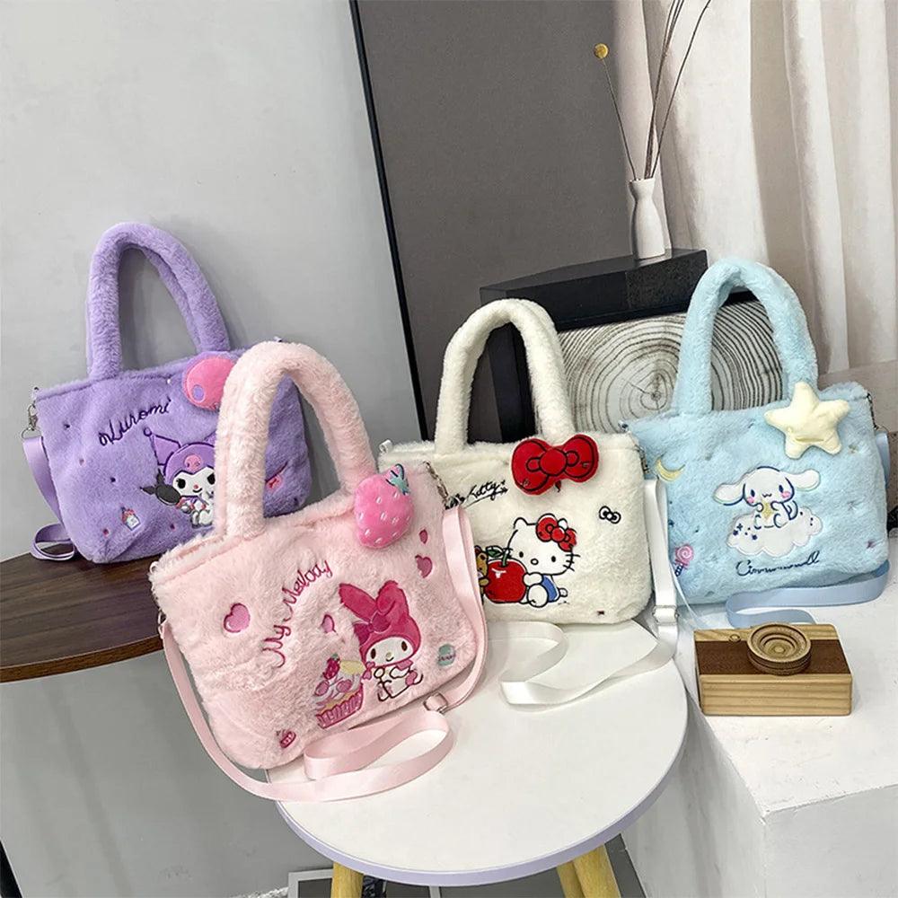 Hello Kitty Y2k Kuromi Plush Bags Melody Shoulder Bag Handbag Tote