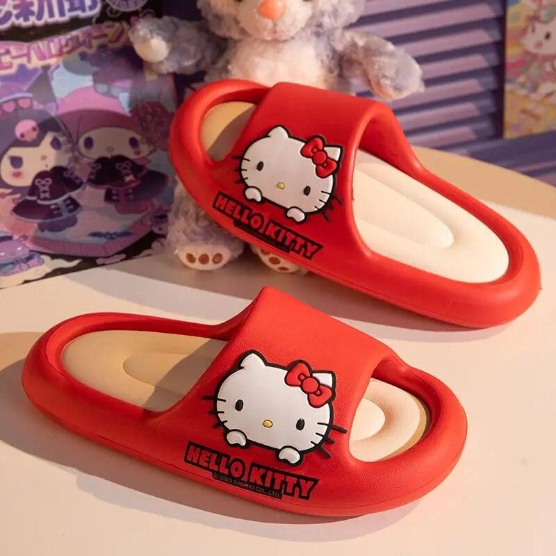Sanrios Kawaii Anime Cinnamoroll Kuromi My Melody Cute Cartoon Kid Slippers Summer Indoor Soft Bottom Non-slip Slippers Gift - Brand My Case