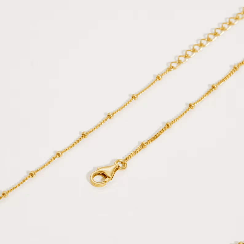 Satellite Chain, Ball Bead Necklace For Her, Dainty Chain Necklace - Brand My Case