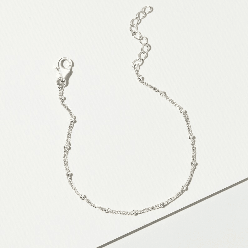 Satellite Chain Bracelet, Beaded Ball Bracelet, Dainty Jewelry - Brand My Case