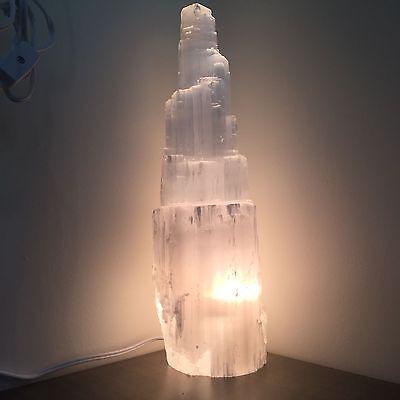 Selenite Crystal Skyscraper Lamp Prime - Brand My Case