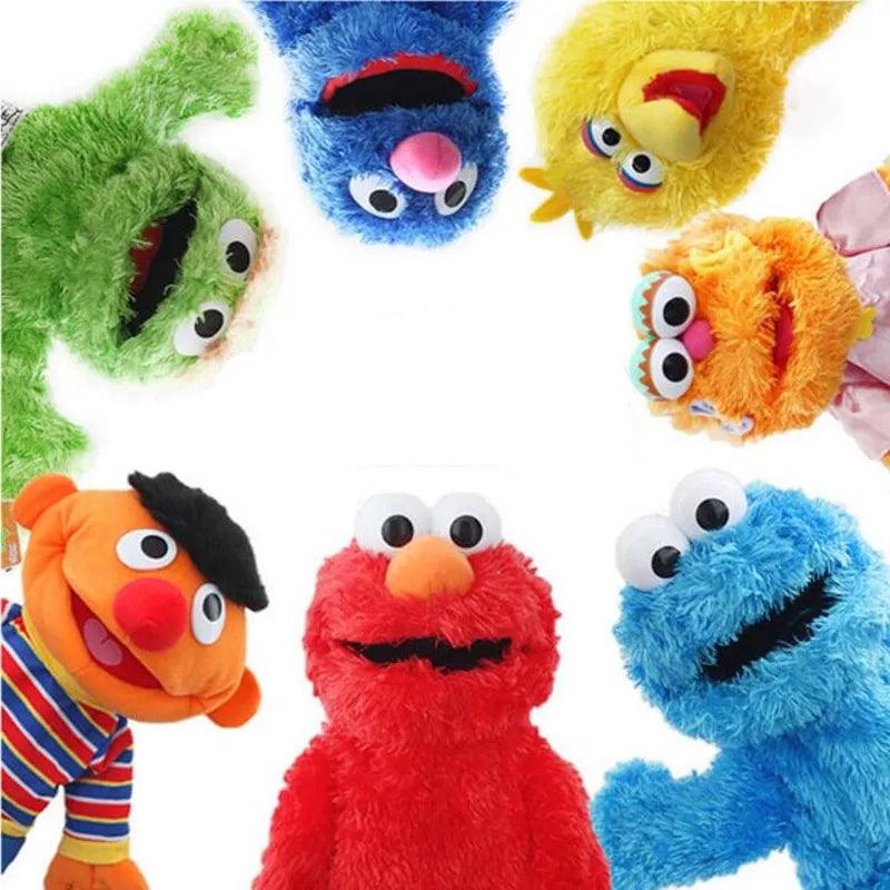 Sesame Street Hand Puppet Show Large Puppet Elmo Cartoon Soft Plush Doll Birthday Christmas Party Show For Children Kids Gifts - Brand My Case