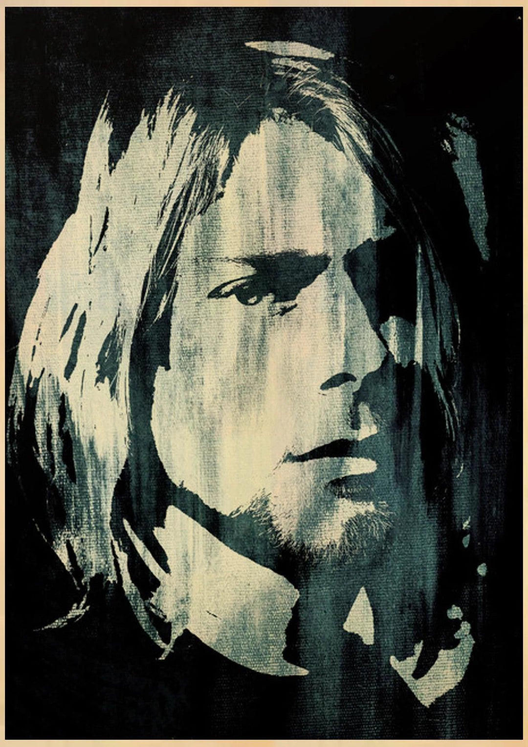 Singer Kurt Cobain Posters Rock and Roll Music Retro Kraft Paper Sticker DIY Vintage Room Bar Cafe Decor Gift Art Wall Paintings - Brand My Case