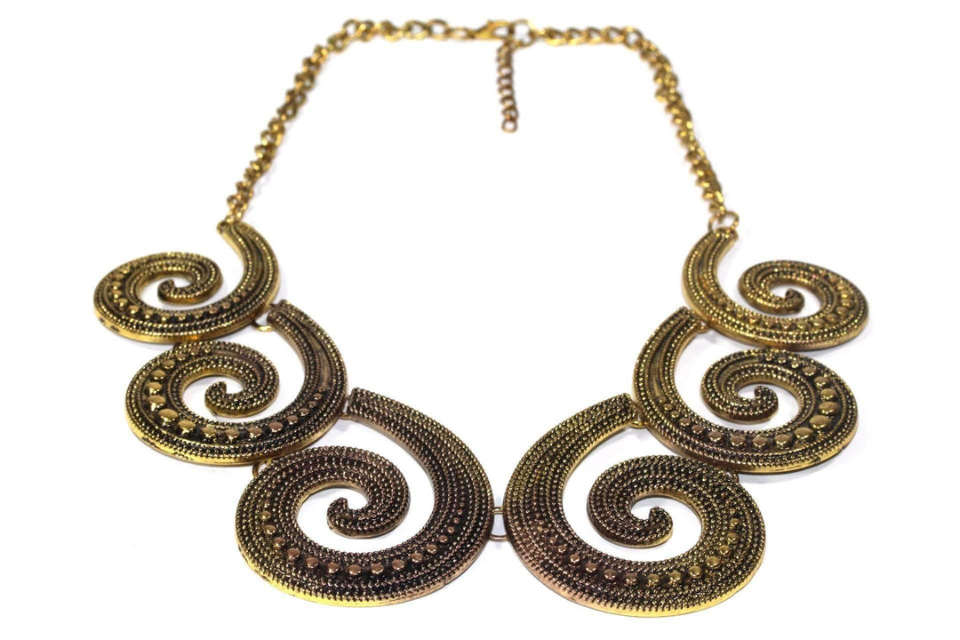 Six Spirals Statement Necklace - Brand My Case