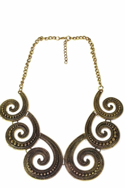 Six Spirals Statement Necklace - Brand My Case