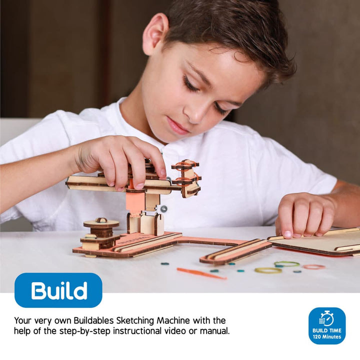 Skillmatics Buildables Sketching Machine - DIY STEM Kit For Kids to