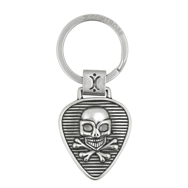 Skull, Crossbones & Rock-n-Roll Key Ring - Brand My Case
