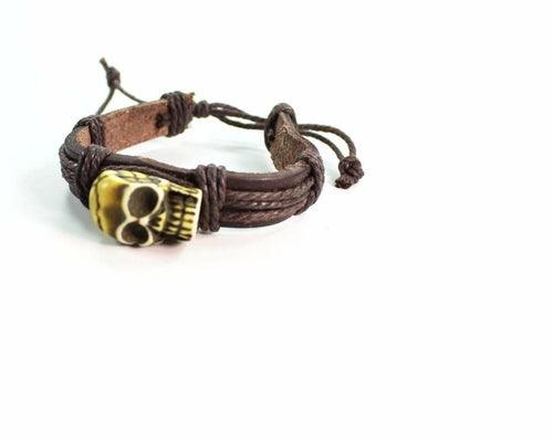 Skull Leather Bracelet - Brand My Case