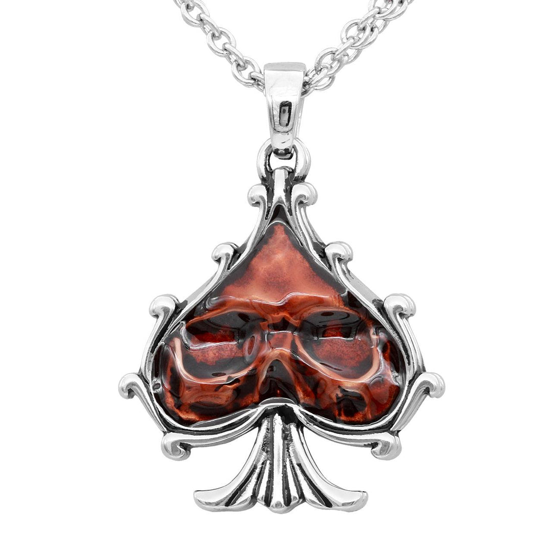 Skull Red Spade Necklace - Brand My Case