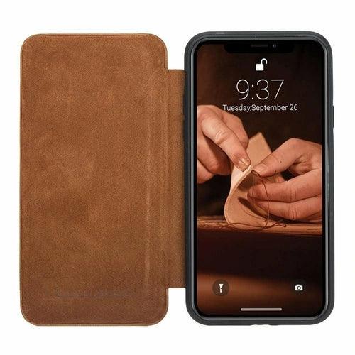 Slim Fit Book Leather Wallet Case for Apple iPhone X Series - Brand My Case
