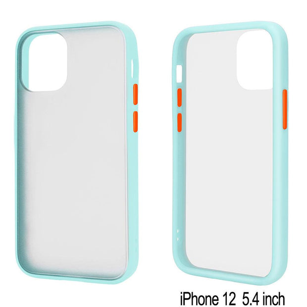 Slim Matte Hybrid Bumper Case for iPhone 12 Mini 5.4 inch (Light Blue) - Brand My Case