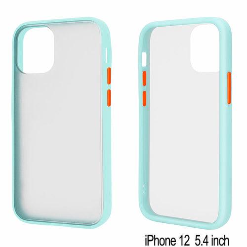 Slim Matte Hybrid Bumper Case for iPhone 12 Mini 5.4 inch (Light Blue) - Brand My Case