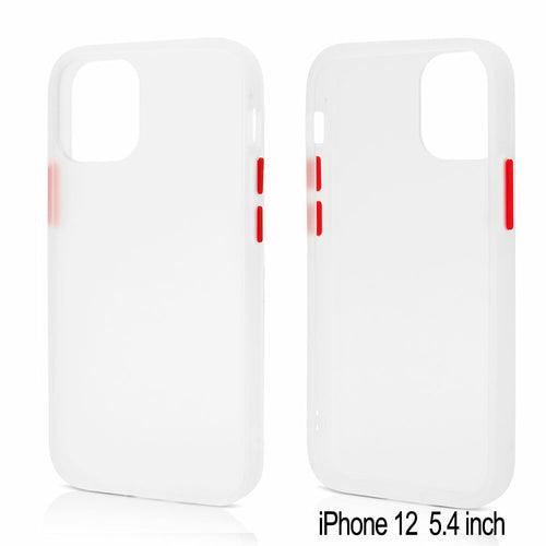 Slim Matte Hybrid Bumper Case for iPhone 12 Mini 5.4 inch (White) - Brand My Case