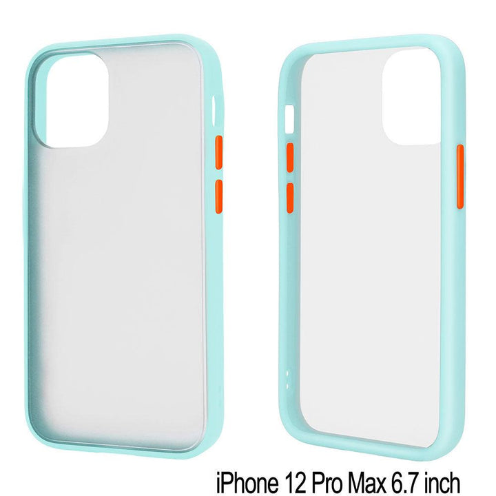 Slim Matte Hybrid Bumper Case for iPhone 12 Pro Max 6.7 inch (Light - Brand My Case
