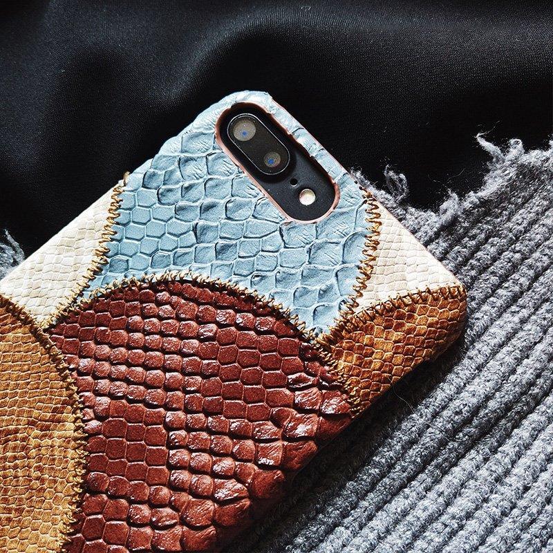 Snakeskin Patchwork iPhone Case - Brand My Case