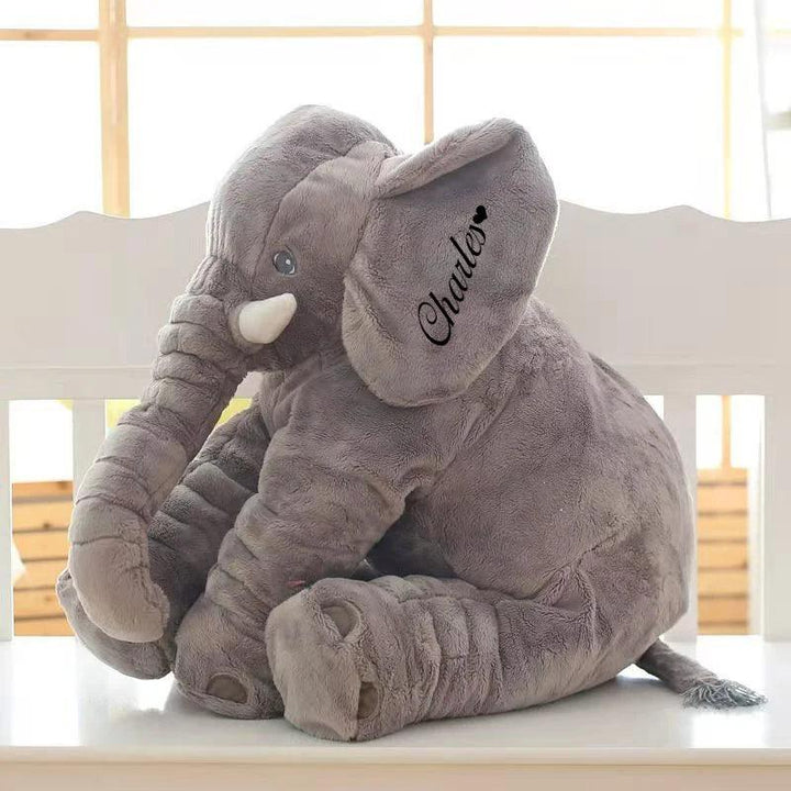 Soft Gray Elephant Pillow for Sleep and Cuddling - Brand My Case