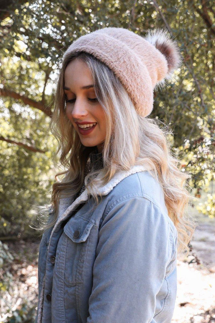 Soft Mohair Pom Beanie - Brand My Case