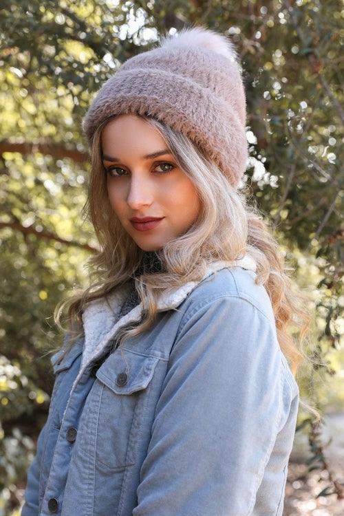 Soft Mohair Pom Beanie - Brand My Case